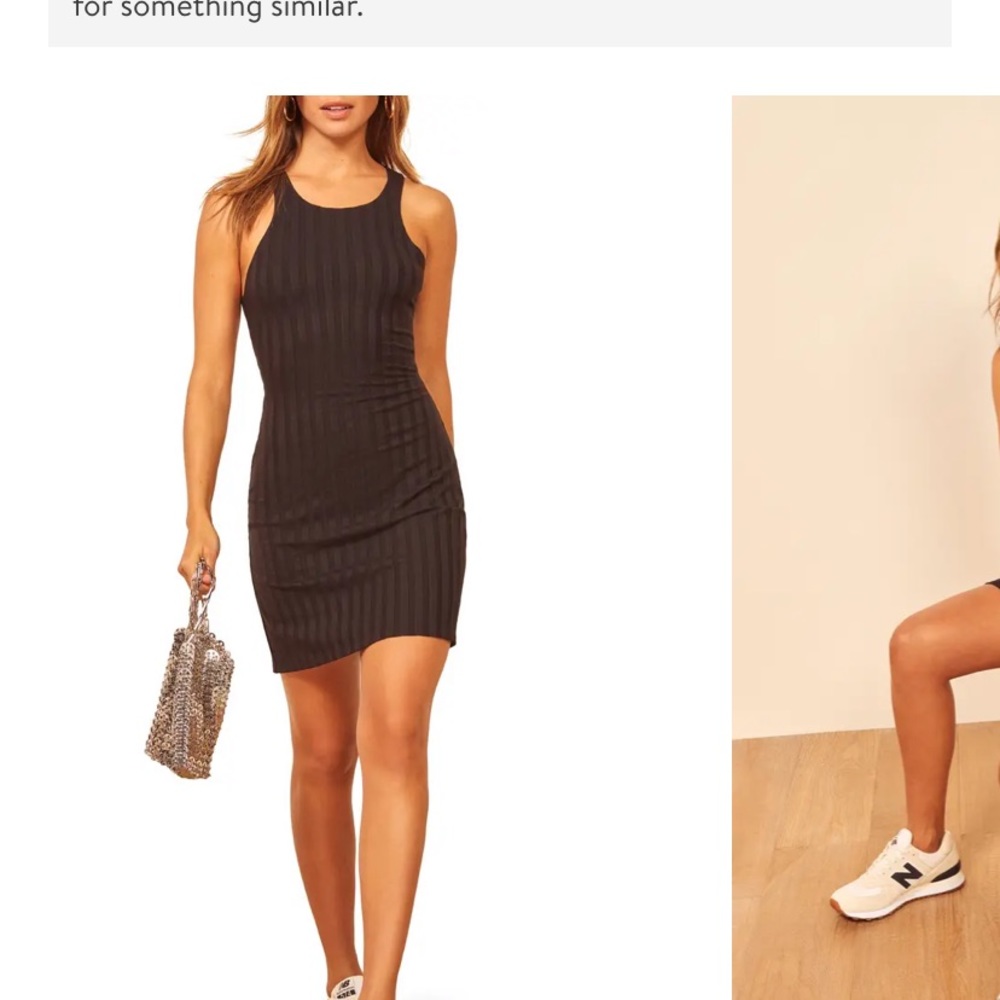 Reformation Mel ribbed bodycon dress